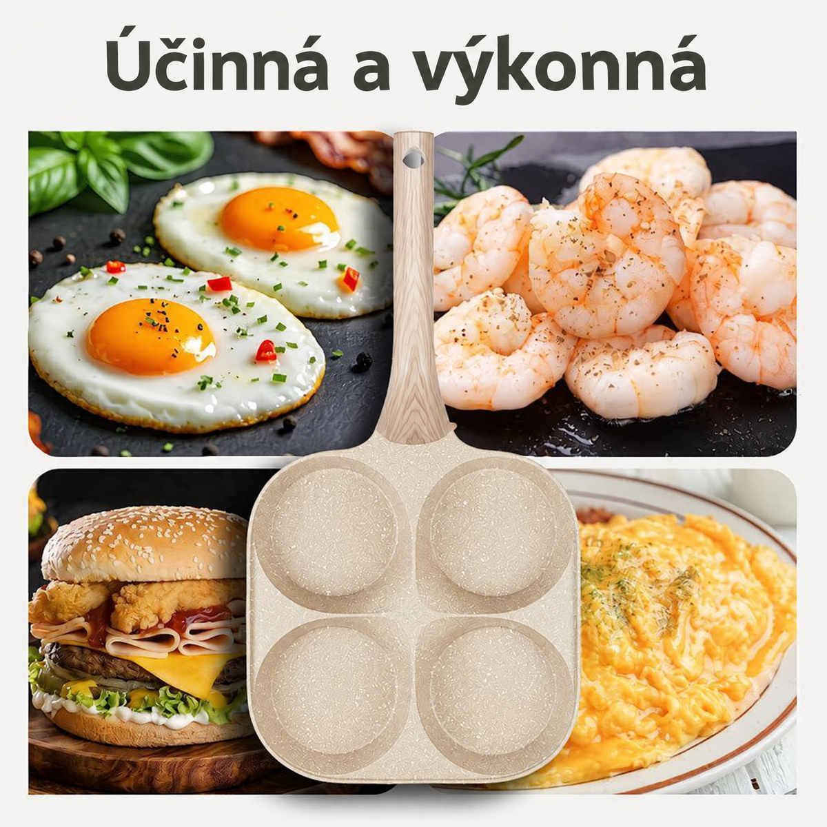 Nurela nepřilnavá pánev na 4 vejce